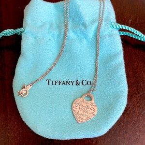Tiffany & Co. NY Notes Heart Script Necklace - Retired Style